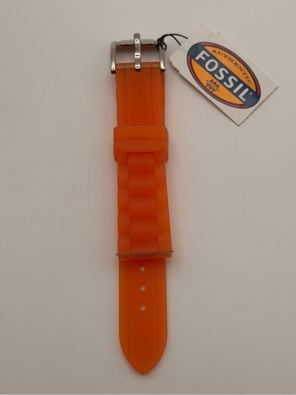 Fossil OEM Silicone Watch Band, New, Orange